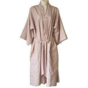 Vintage Christian Dior Monsieur Crest Logo Wrap Kimono Robe OS Tan Mauve